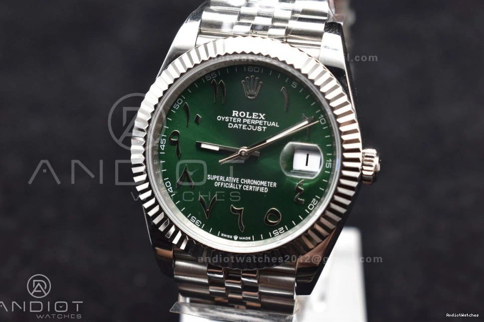 SA Bracelet Arabic 41 1:1 on Marker GoodFit Green Steel Dial Edition 904L Jubilee 126334 Best DIWF DateJust 638 0224